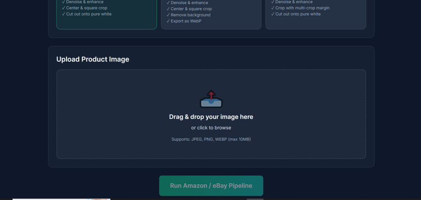 EnhanceCraft product photo workflow before and after