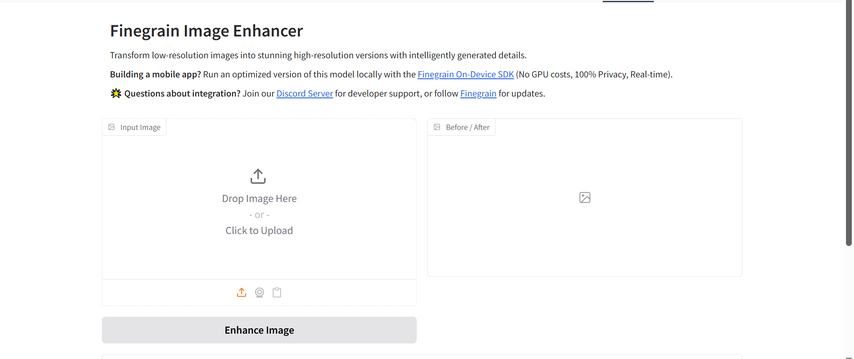 Finegrain interface