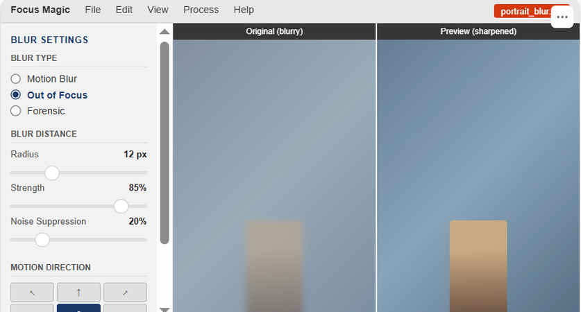 adjust settings in focus magic