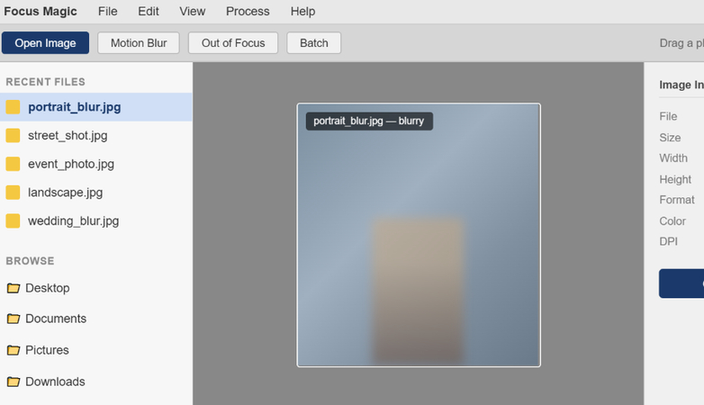 upload image to focus magic