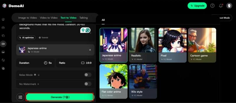 generate video domoai