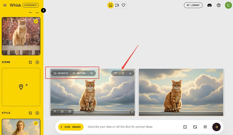 google whisk generating image