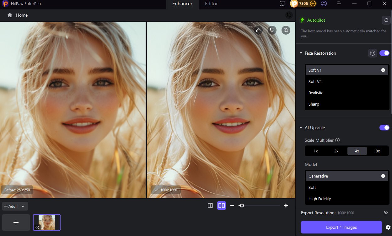 hitpaw fotorpea enhancement