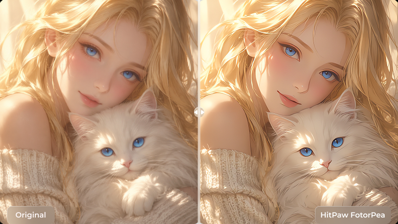 FotorPea AI photo enhancement interface