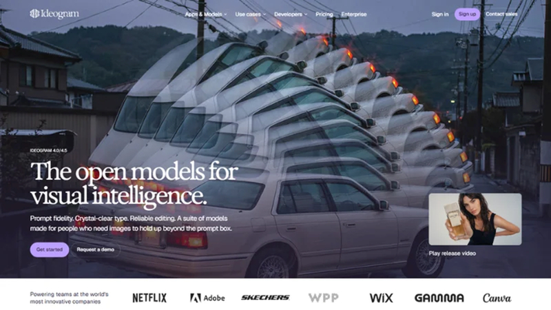 ideogram website model browsing menu