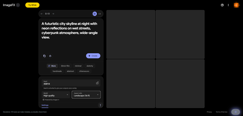 imagefx enter prompt