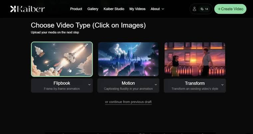 Kaiber AI creative video generator