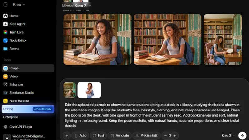image variations displayed after processing