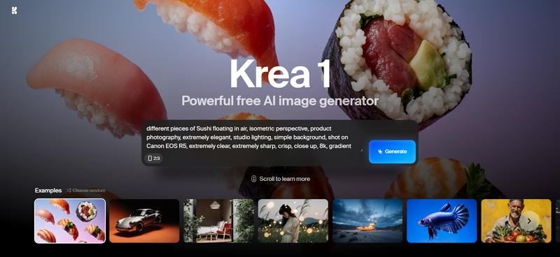 krea ai frontier bildmodell