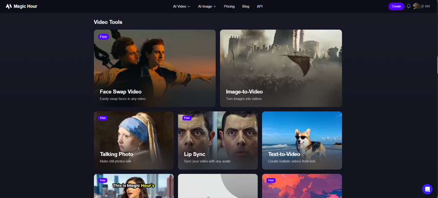 magic hour ai suite featuring multiple ai video generation tools