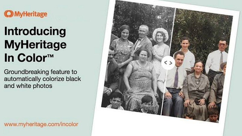 MyHeritage In Color Interface