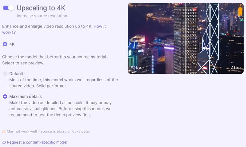 neural love upscale video to 4k