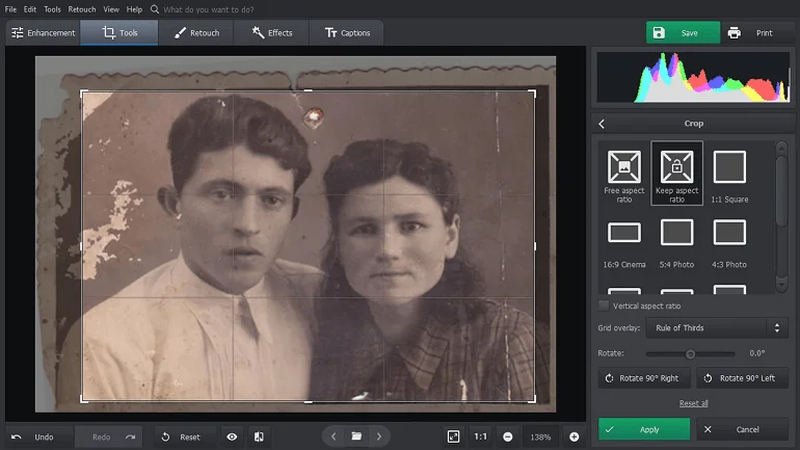 PhotoGlory interface