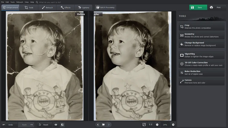 PhotoGlory photo restoration result