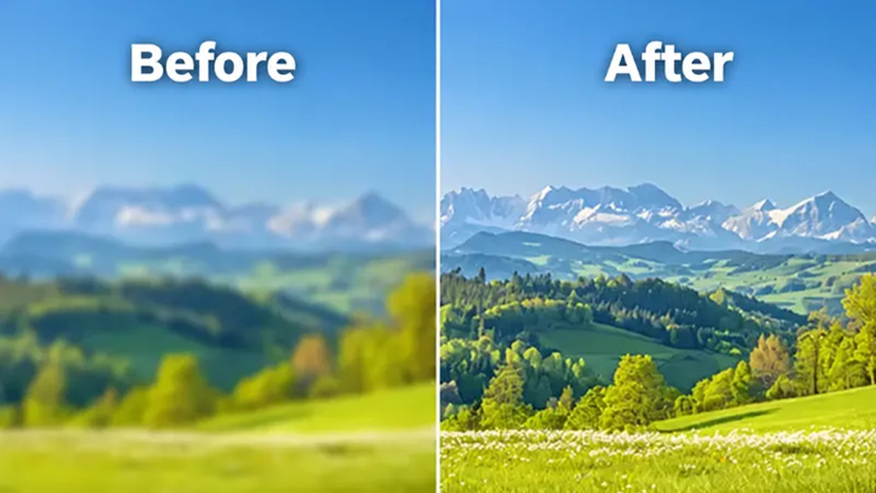 picsman ai landscape enhancement comparison