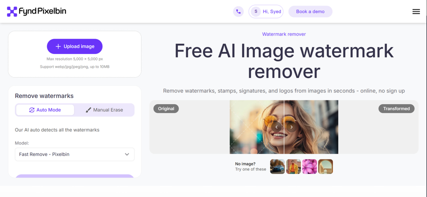 pixelbin watermark remover
