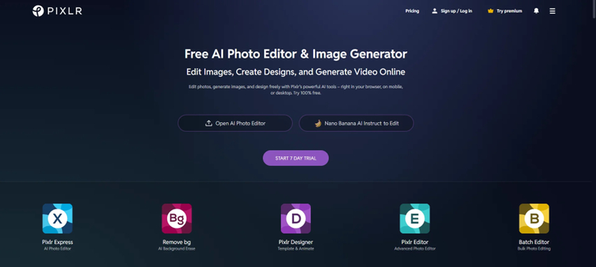 pixlr ai photo editor like lunapic
