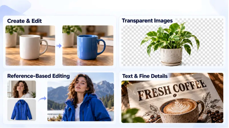 image editing features shown together