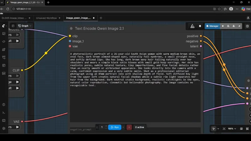 text prompt inside comfyui workflow