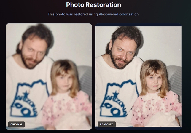 recolorlife preview of restored photo