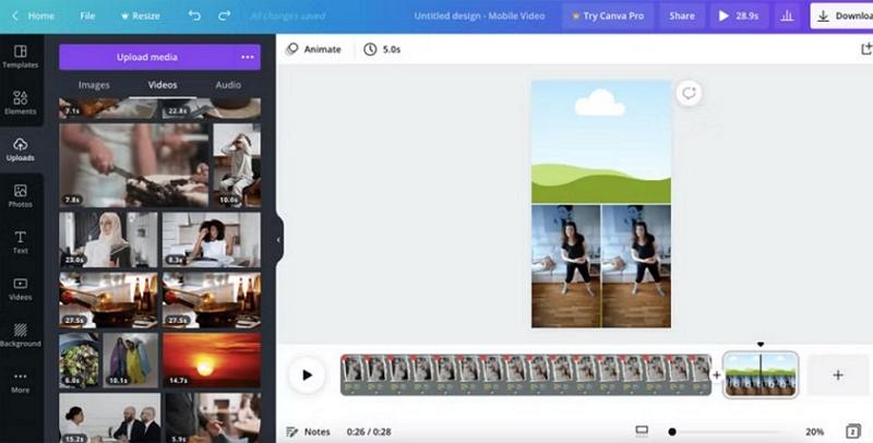 select clip canva