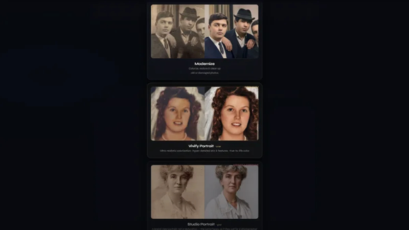 selecting the modernize restoration model inside reframe