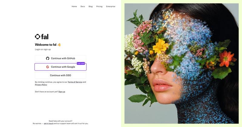 sign in fal.ai account