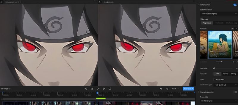 topaz video ai anime upscaling