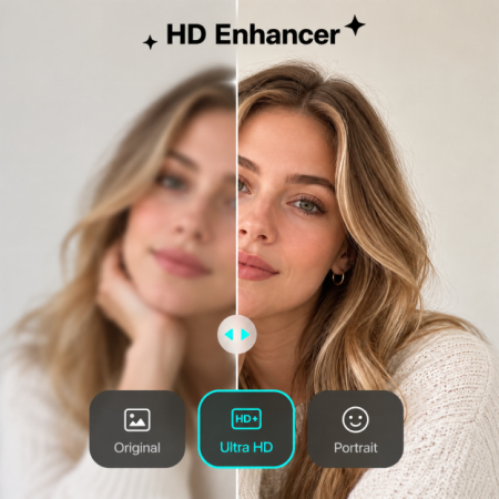 woman portrait with HD enhancement