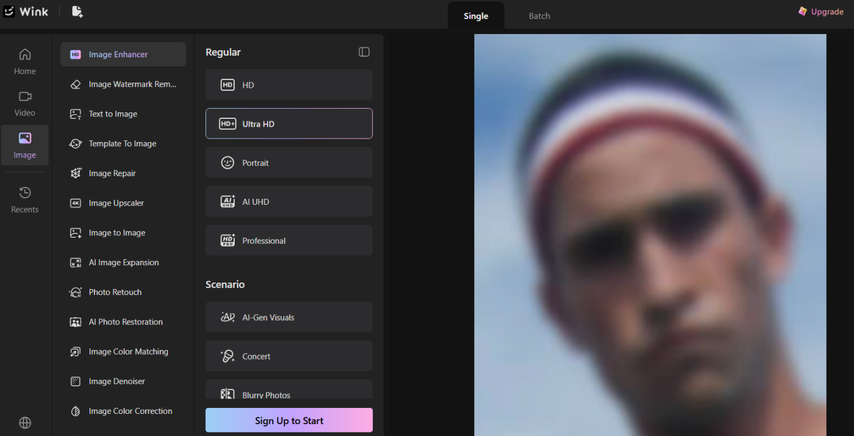 Winkit image quality enhancement panel