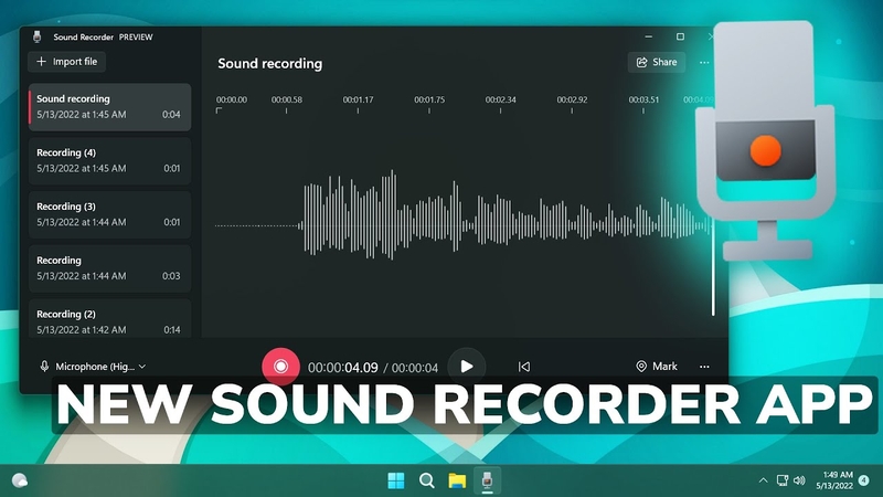 built-in sound recorder on windows