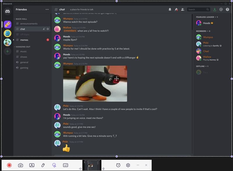 how to send screenshots on discord