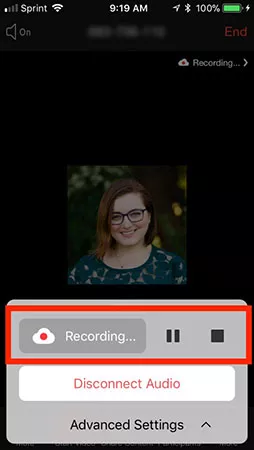 comment enregistrer une réunion de Zoom dans iOS