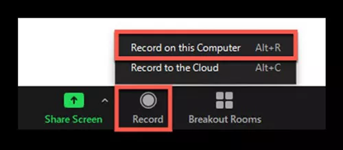comment enregistrer une réunion sur Zoom
