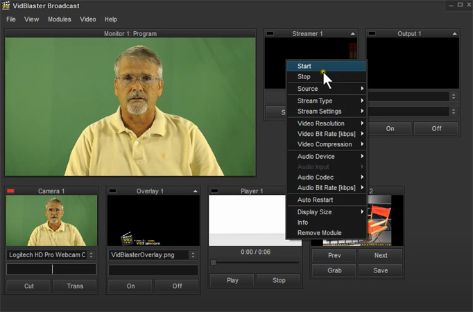 VidBlasterX 스트리밍 소프트웨어