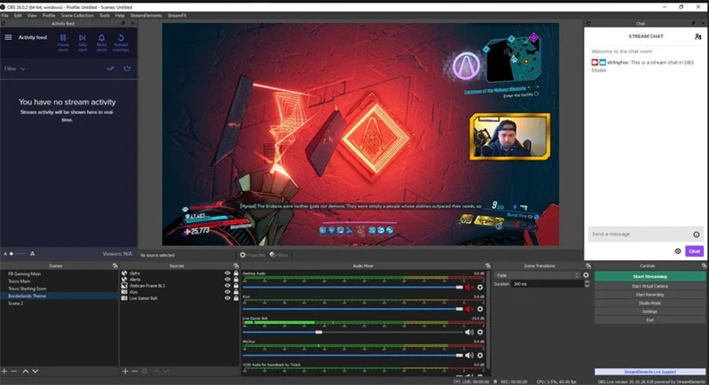 OBS 스트리밍 소프트웨어