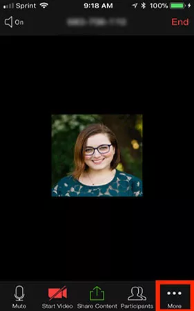 comment enregistrer une réunion Zoom dans l'iPhone