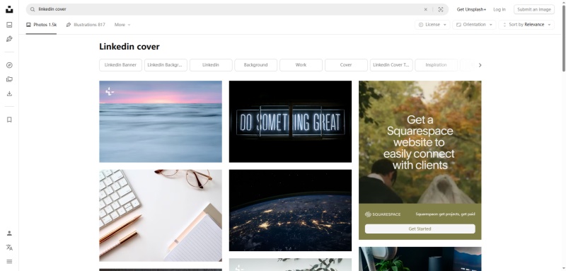 언스플래쉬 링크드인 프로필