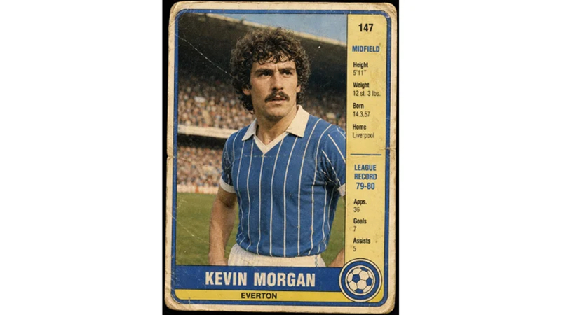 retro football trading card