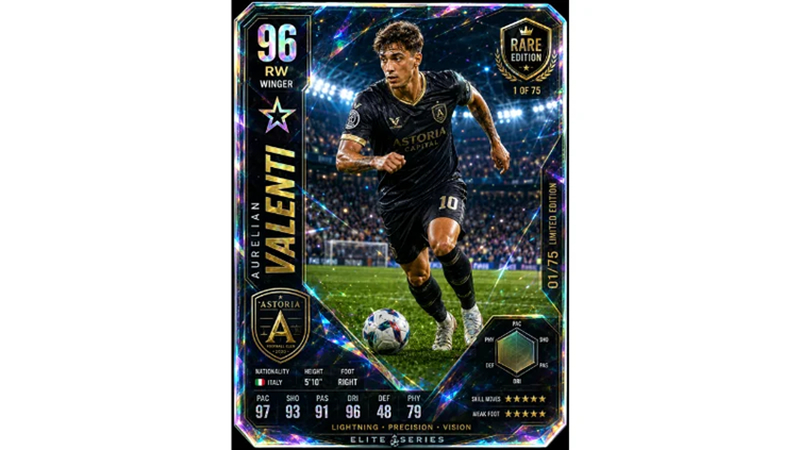 chrome football trading card