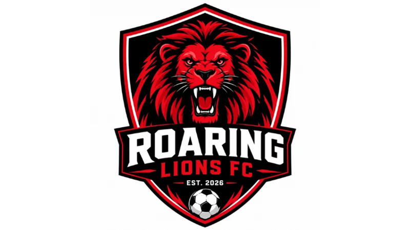 football team badge with bold shield design