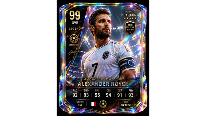 premium holographic football captain