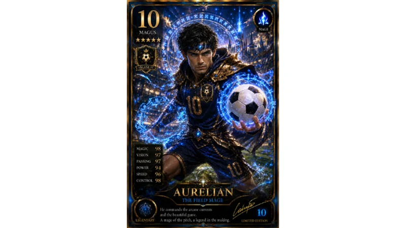 fantasy football mage card