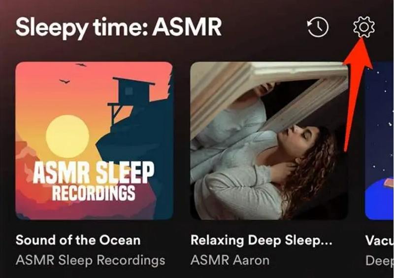 haz clic en ajustes en spotify en iPhone