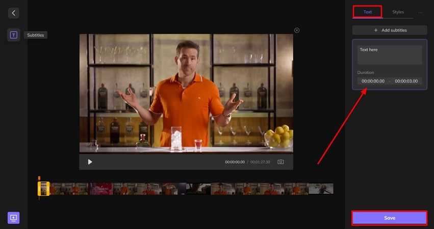 Comienza a agregar subtítulos y guárdalos