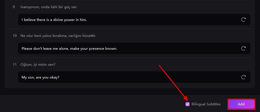 translate to english and add