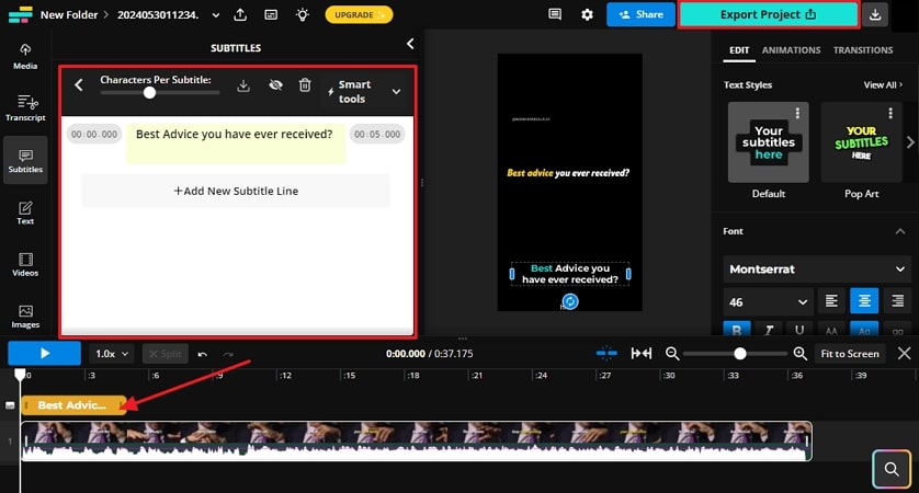 realizar ediciones en subtítulos