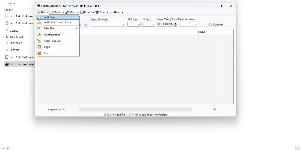  バッチ字幕コンバーターの使用方法
