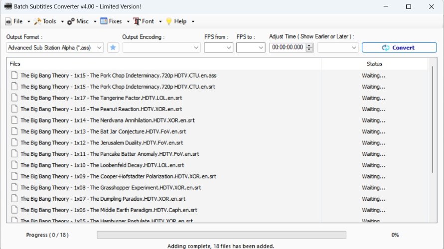 バッチ字幕コンバーターの使用方法