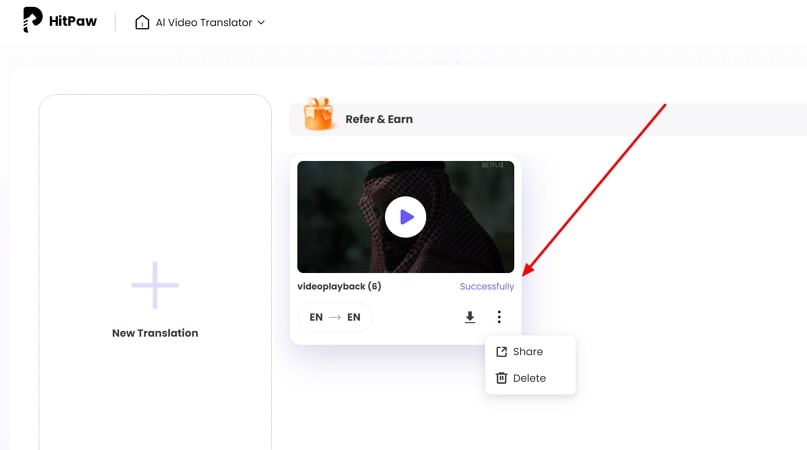 export arabic translation on hitpaw online